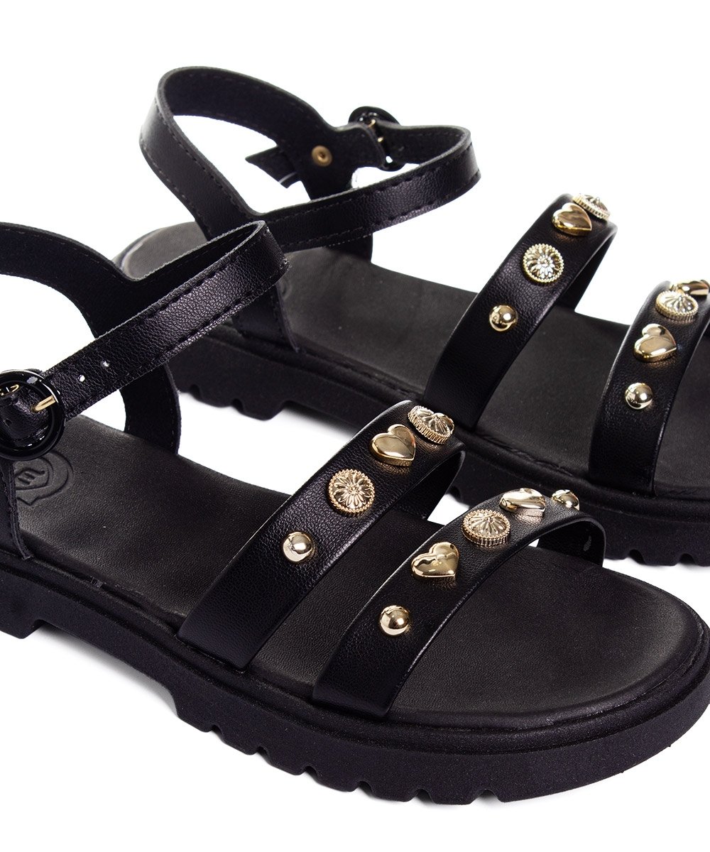 Sandália Infantil Molekinha Tratorada Preto Preto 4