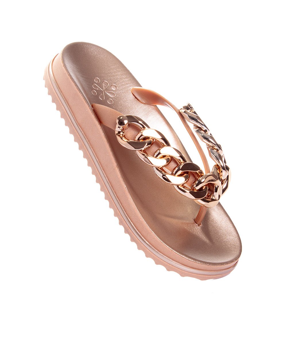 Tamanco Flat Pixolé Cobre Rosa 2