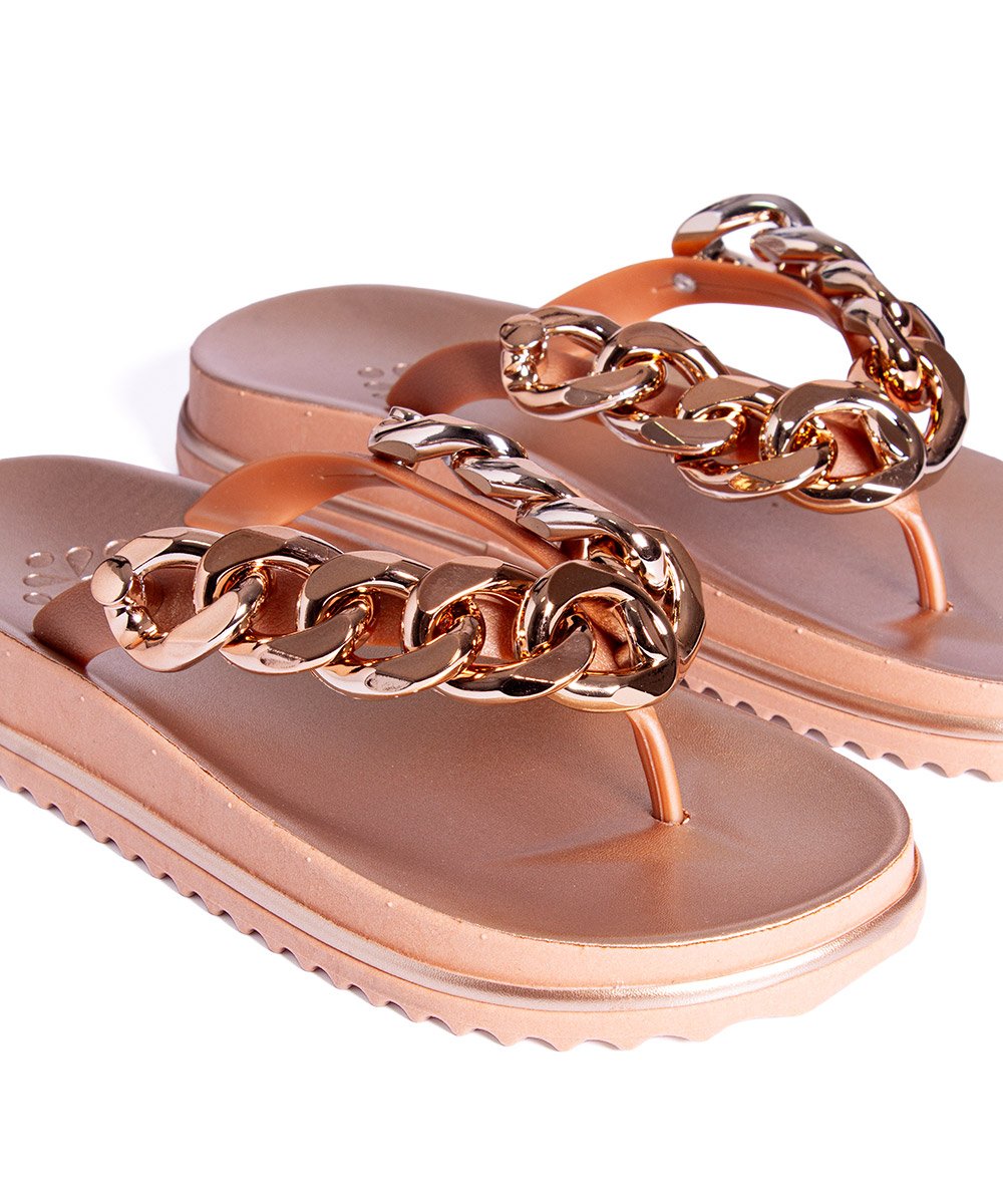 Tamanco Flat Pixolé Cobre Rosa 4