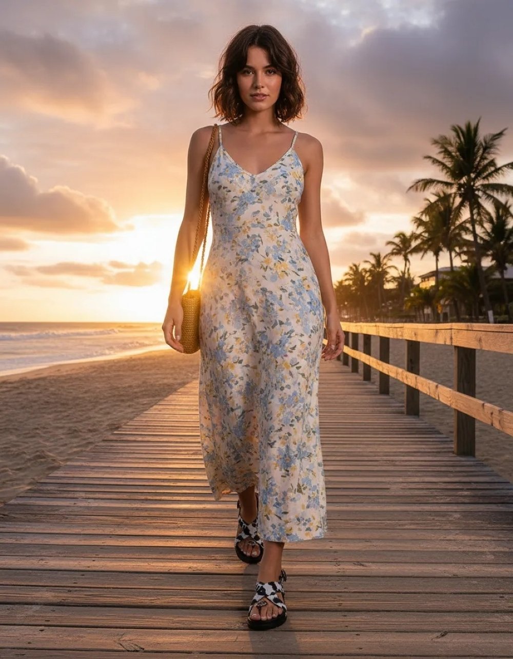 Sandália Flatform Pixolé Animal Print Branco/Preto Animal Print 4