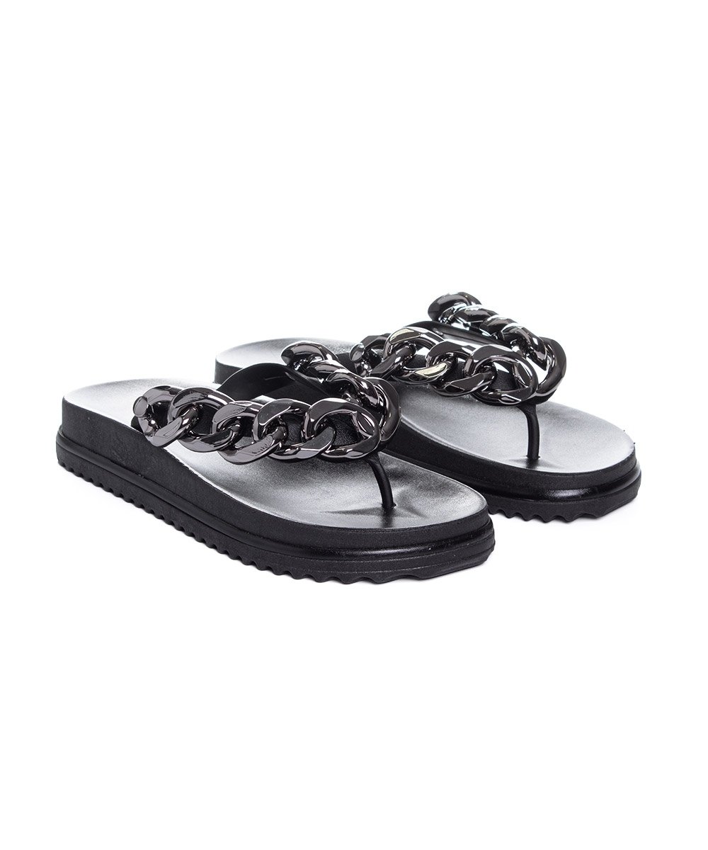 Tamanco Flat Pixolé Preto Preto 3