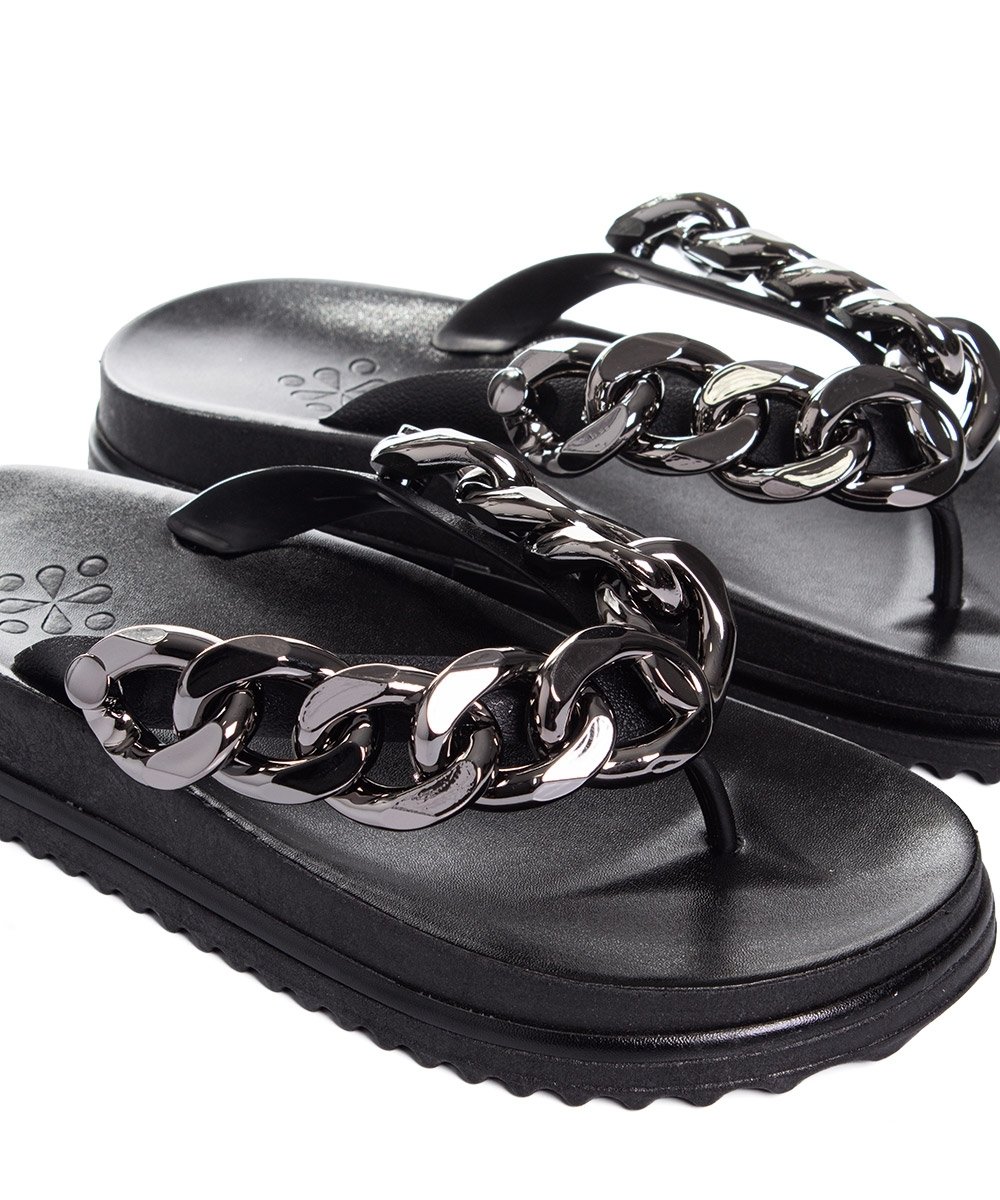 Tamanco Flat Pixolé Preto Preto 4