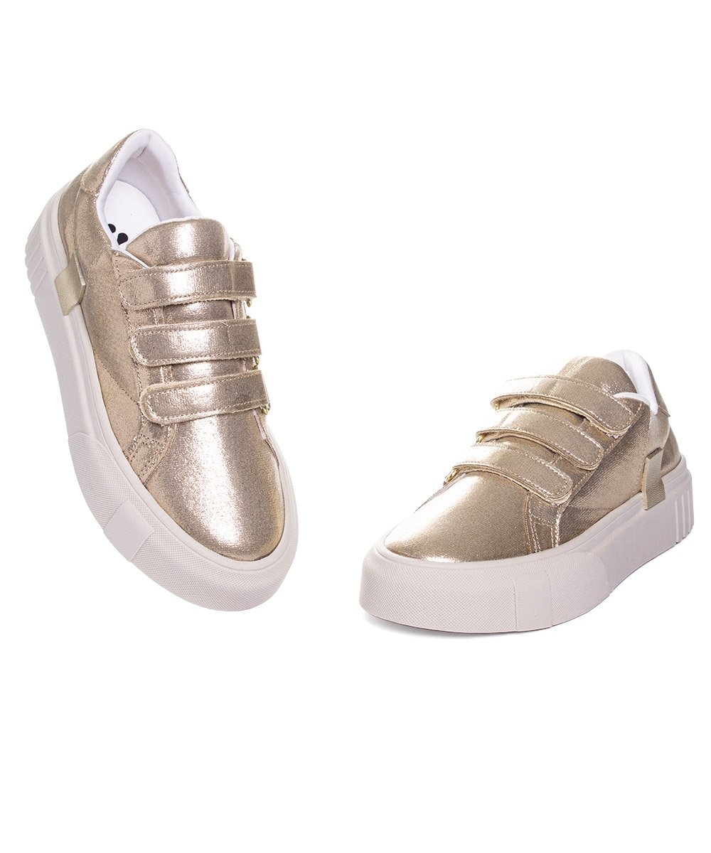 Tênis Feminino Pixolé Casual Kira Ouro Dourado 4