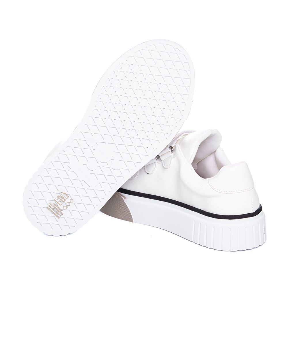 Tênis Feminino Pixolé Casual Kira Branco Branco 6