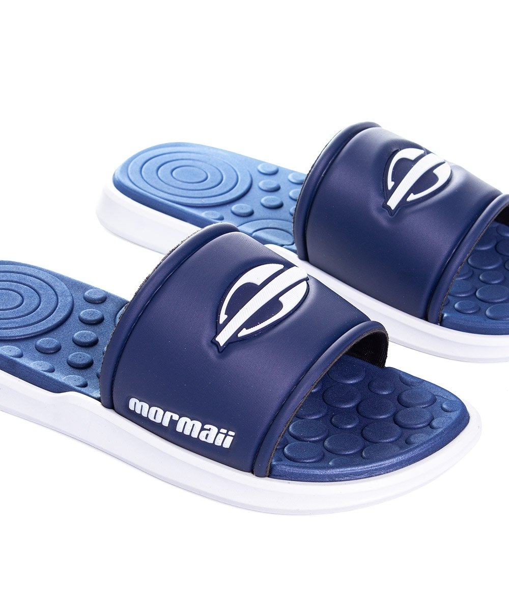 Slide Mormaii Quiver Pró Infantil 11739 Branco/Azul Azul 4