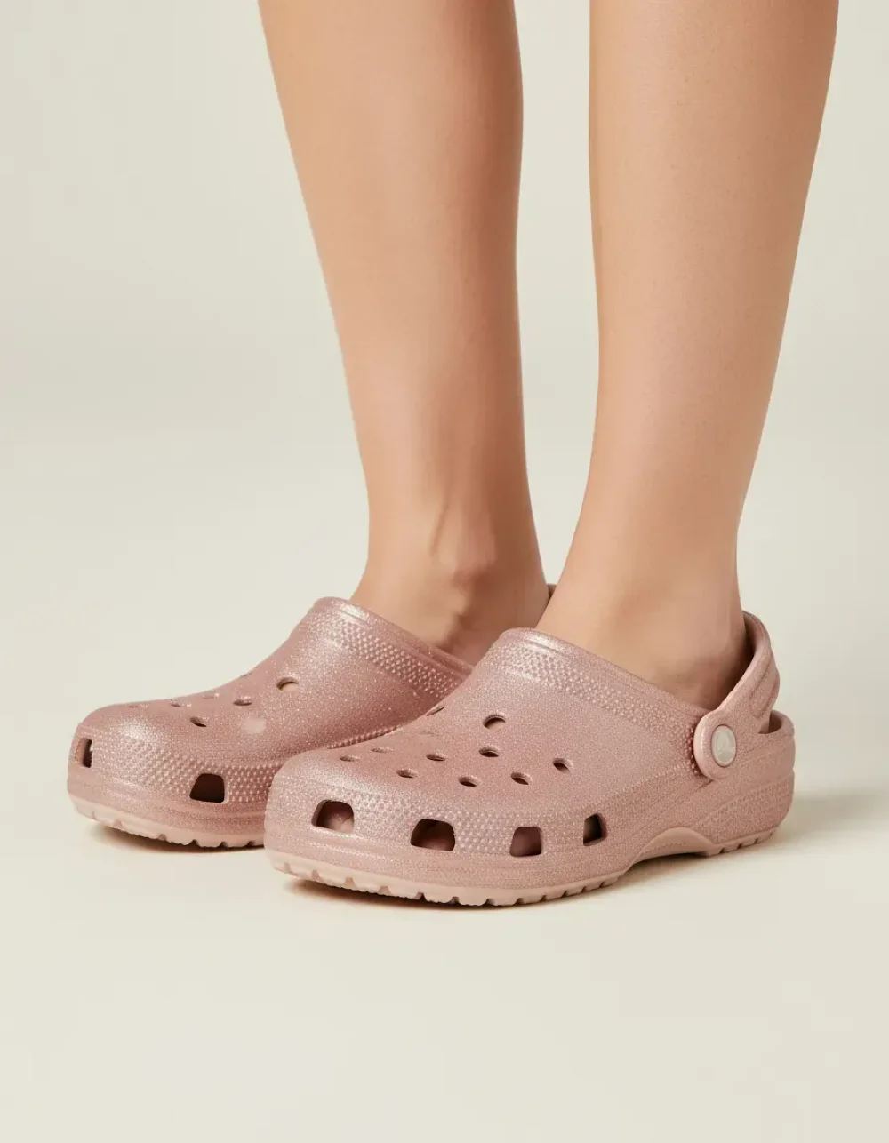 Sandália Crocs Classic Glitter Rosa Claro Rosa 7