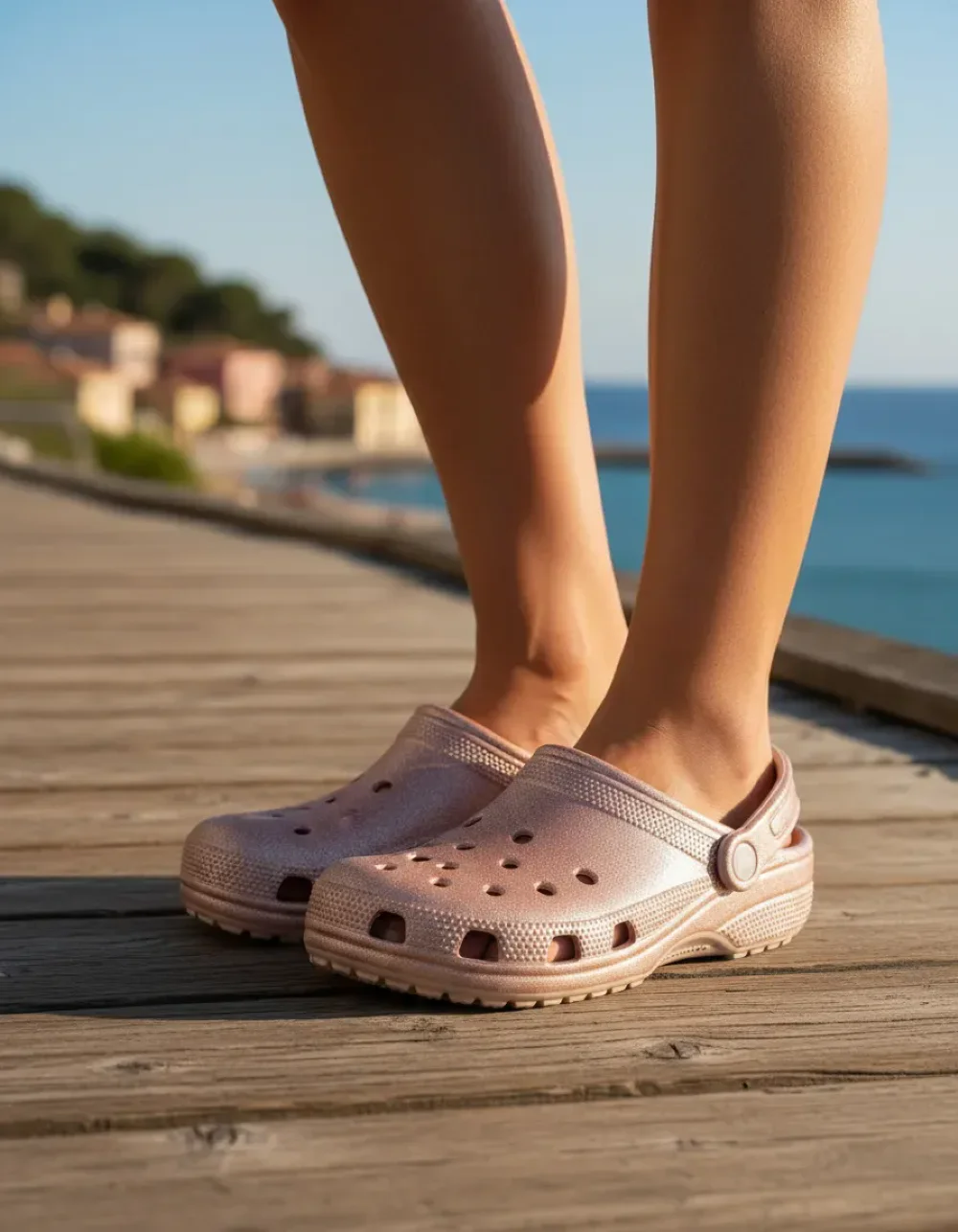 Sandália Crocs Classic Glitter Rosa Claro Rosa 3