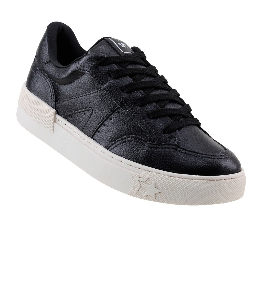 Tênis Via Marte Casual Detalhe Estrela Preto Preto 2