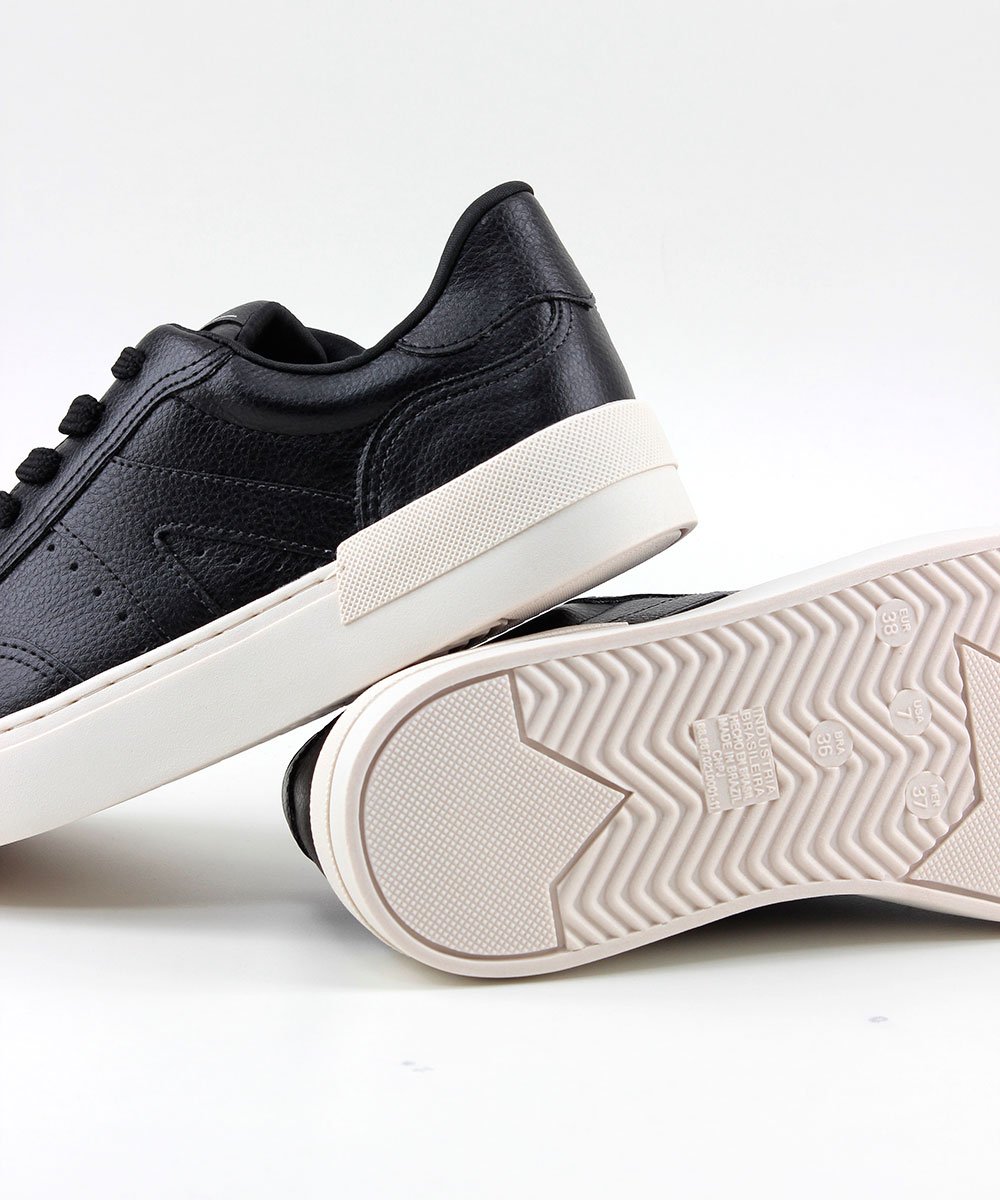 Tênis Via Marte Casual Detalhe Estrela Preto Preto 4