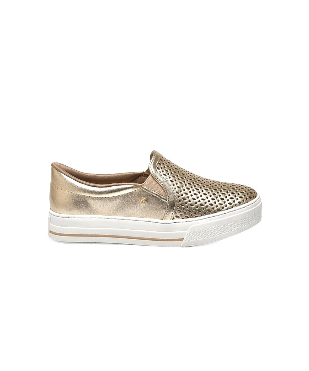 Tênis Feminino Via Marte Casual Dourado