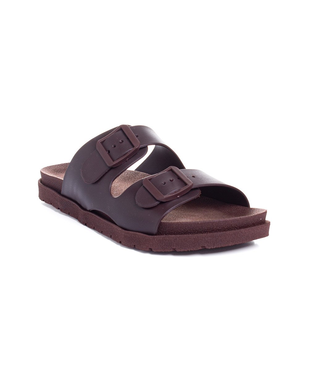 Tamanco Flatform Pixolé Fivelas Café Marrom 2