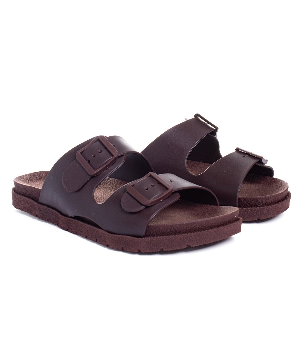 Tamanco Flatform Pixolé Fivelas Café Marrom 4