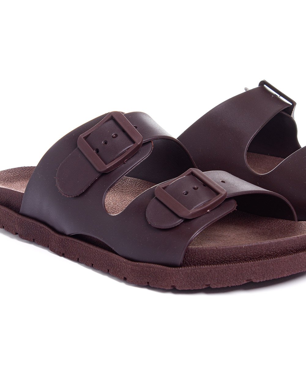 Tamanco Flatform Pixolé Fivelas Café Marrom 5