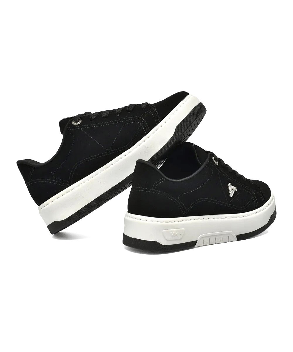 Tênis Feminino Via Marte Nobuck Preto Preto 4