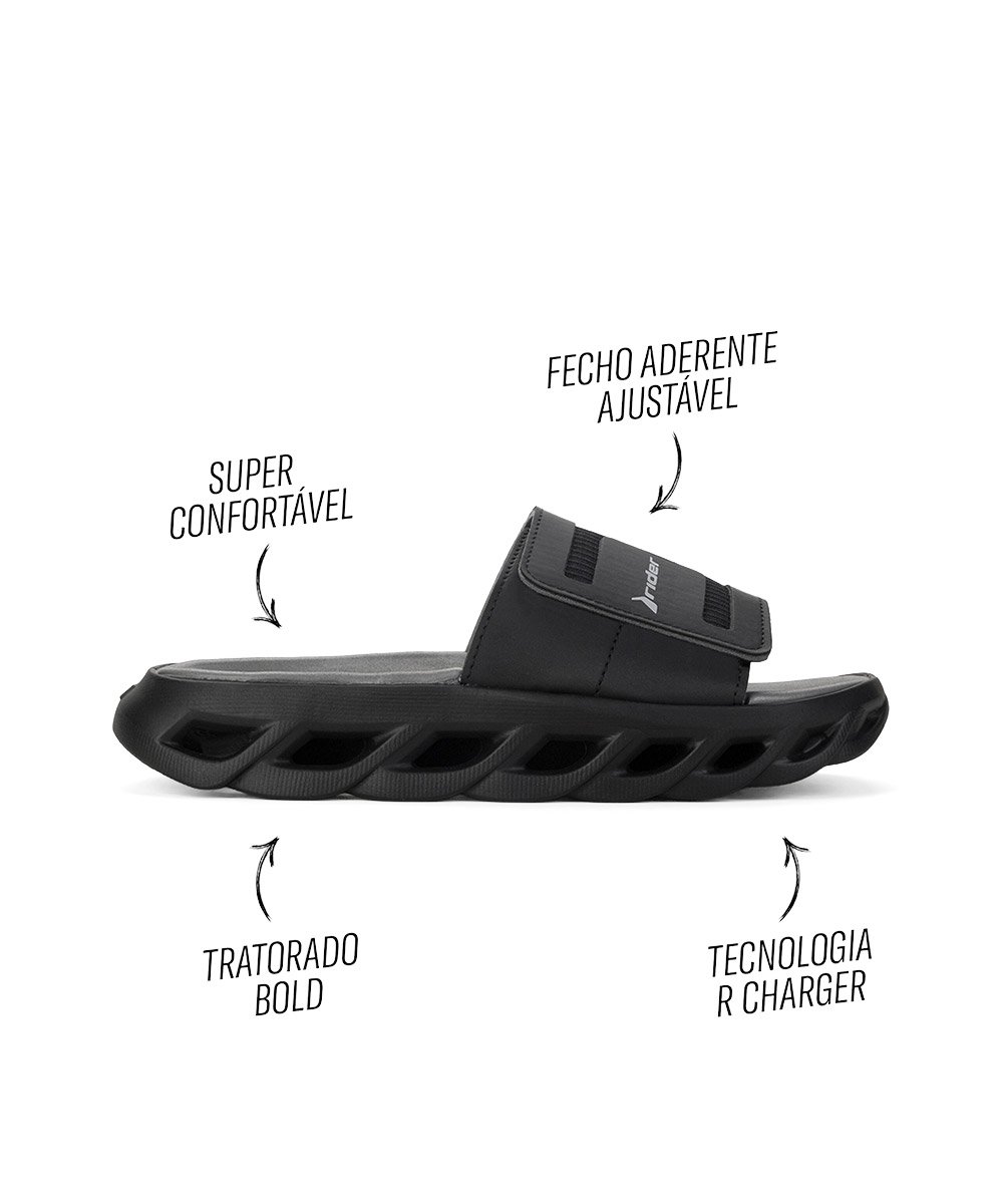 Chinelo Slide R Power Rider Preto Preto 5