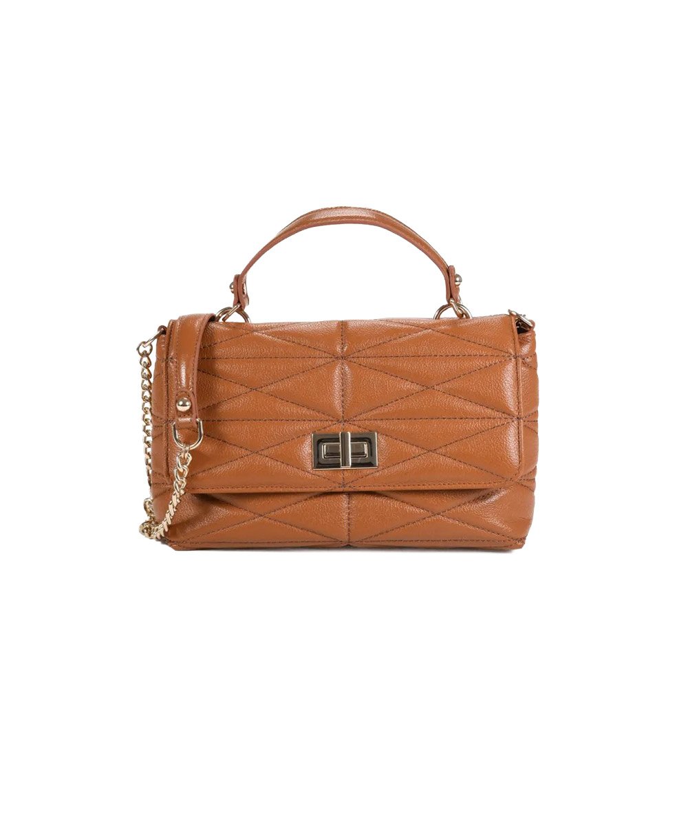 Bolsa Ombro Loucos E Santos Matelassê Couro Moca