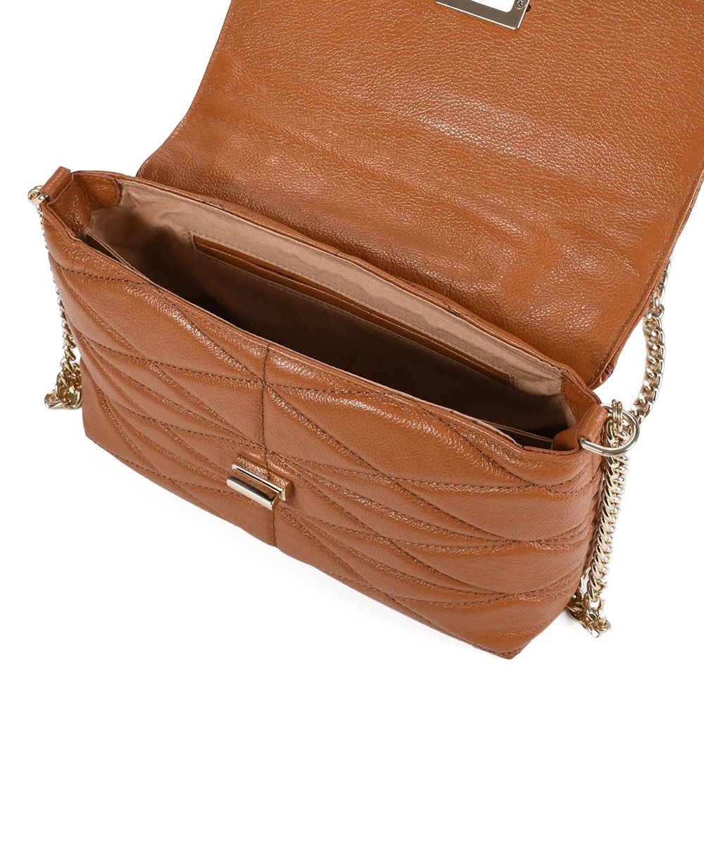 Bolsa Ombro Loucos E Santos Matelassê Couro Moca Marrom 4