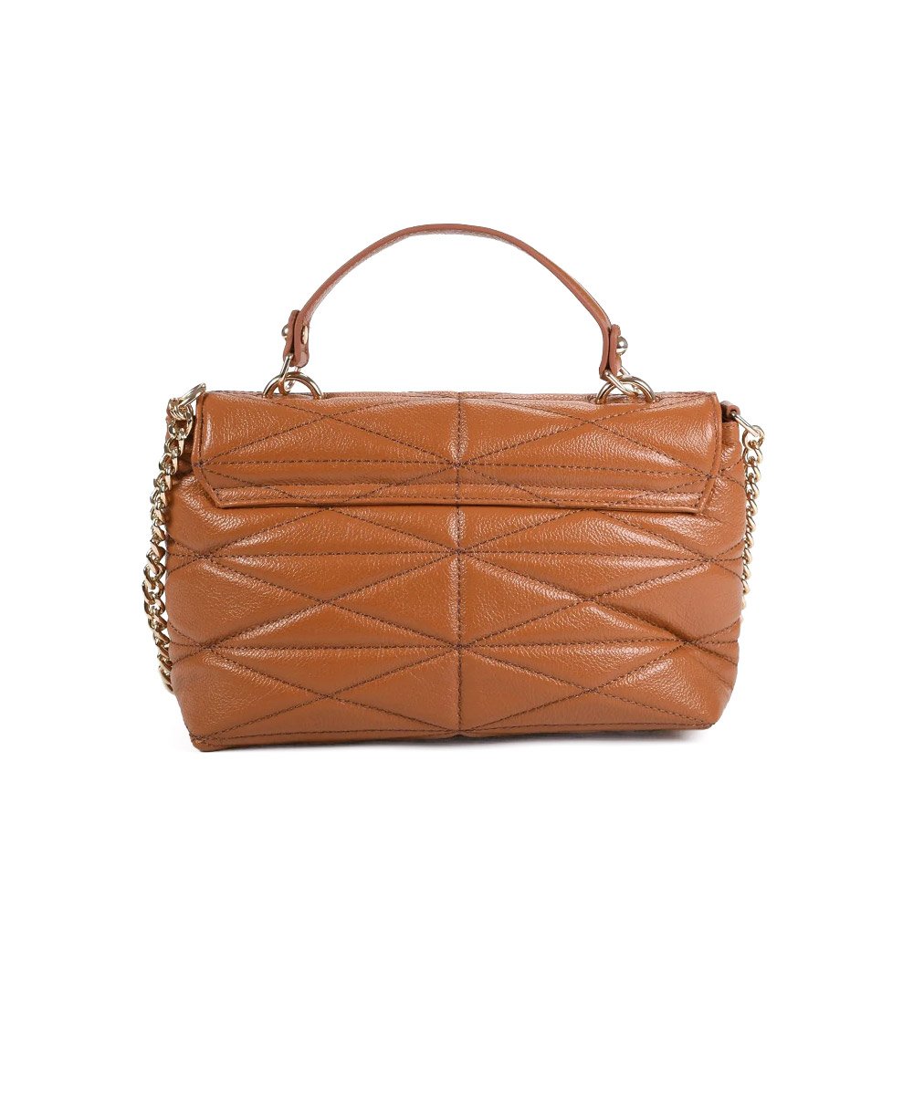 Bolsa Ombro Loucos E Santos Matelassê Couro Moca Marrom 5