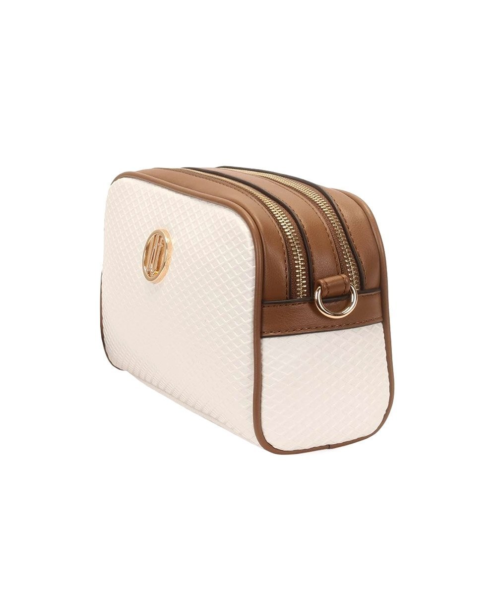 Bolsa Transversal Wj Grande com Textura Branco Branco 2