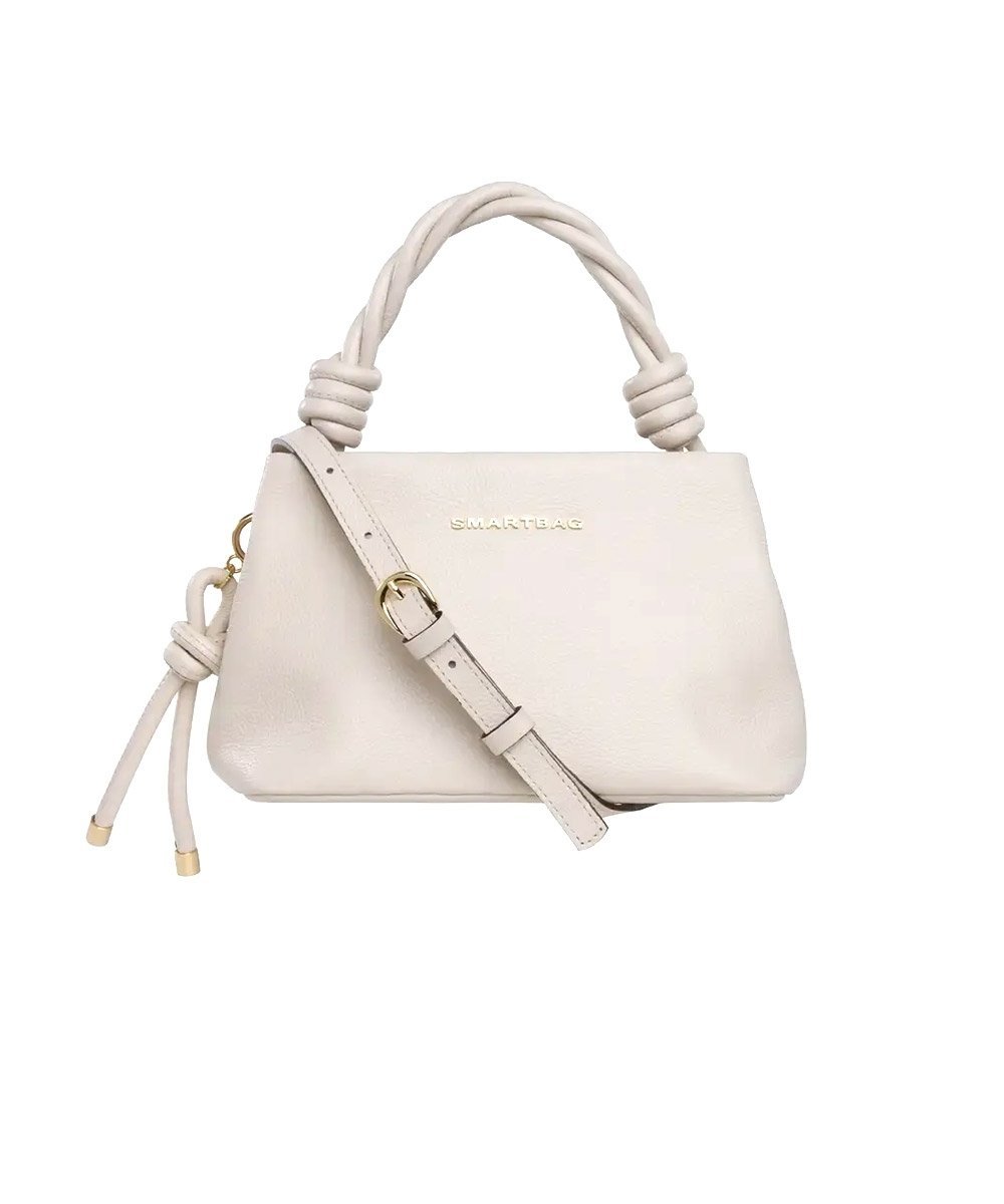 Bolsa de Mão Smart Bag Pequena Couro Marfim