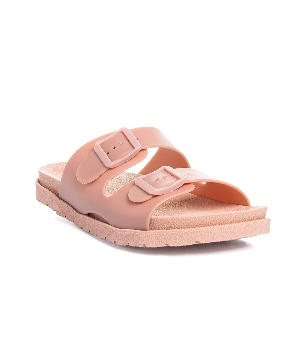 Tamanco Flatform Pixolé Fivelas Nude Rosa 2