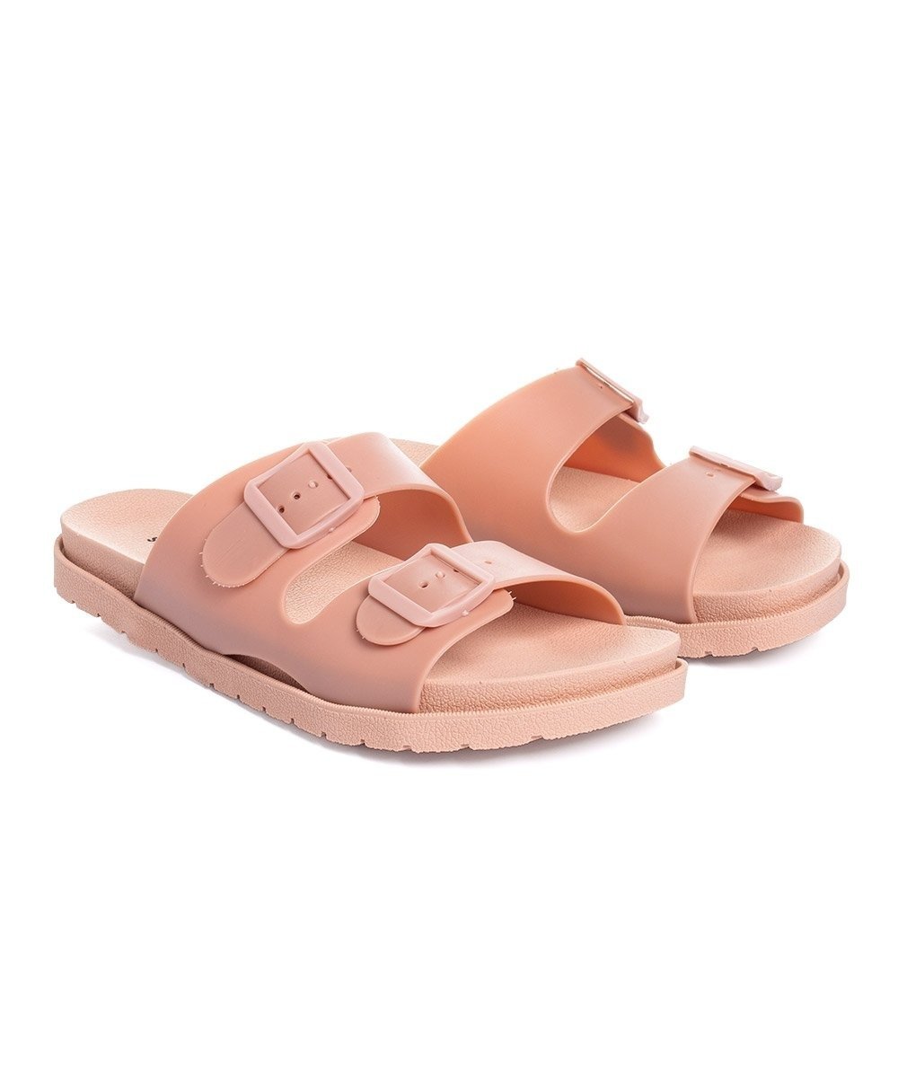Tamanco Flatform Pixolé Fivelas Nude Rosa 3