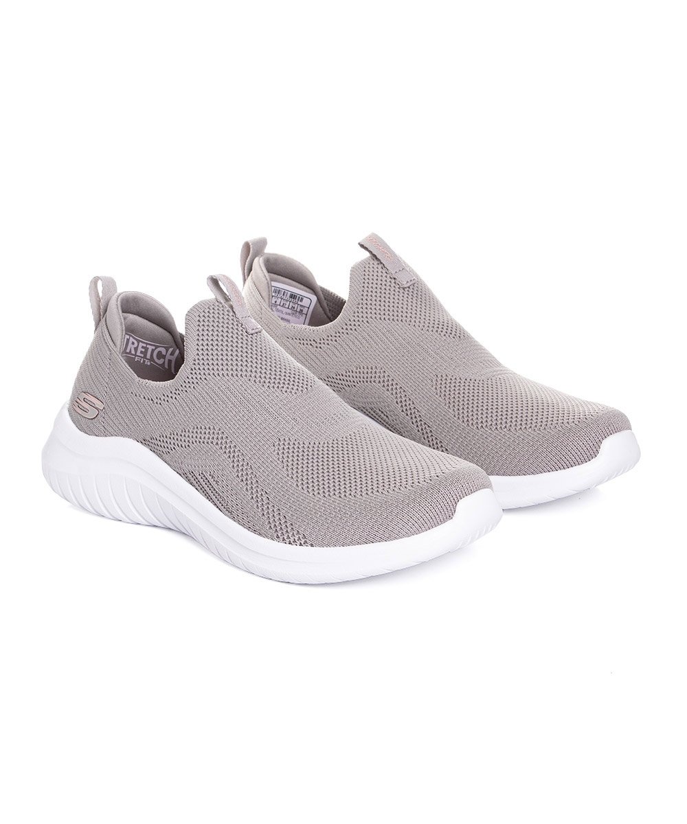 Tênis Feminino Skechers Ultra Flex 2.0 Slip On Taupy Cinza 3