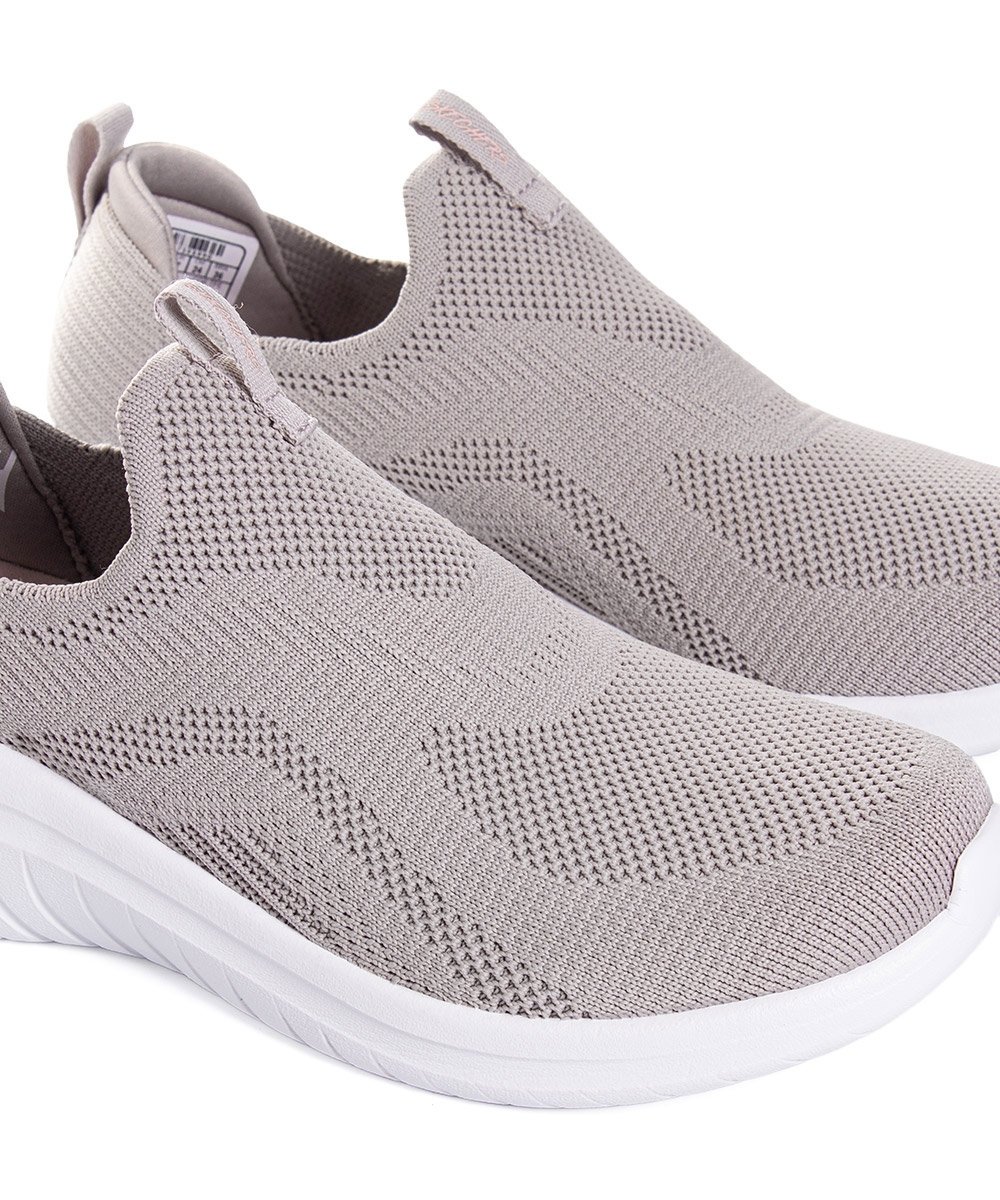 Tênis Feminino Skechers Ultra Flex 2.0 Slip On Taupy Cinza 4