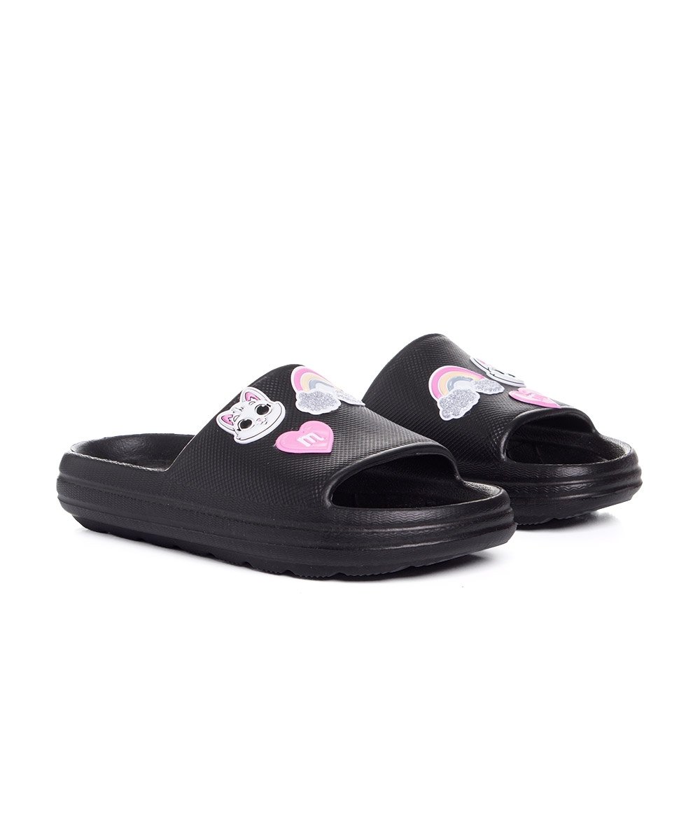 Chinelo Slide Infantil Molekinha Preto Preto 3