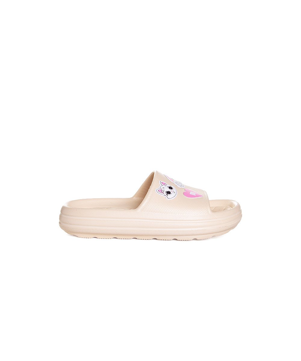 Chinelo Slide Infantil Molekinha Creme