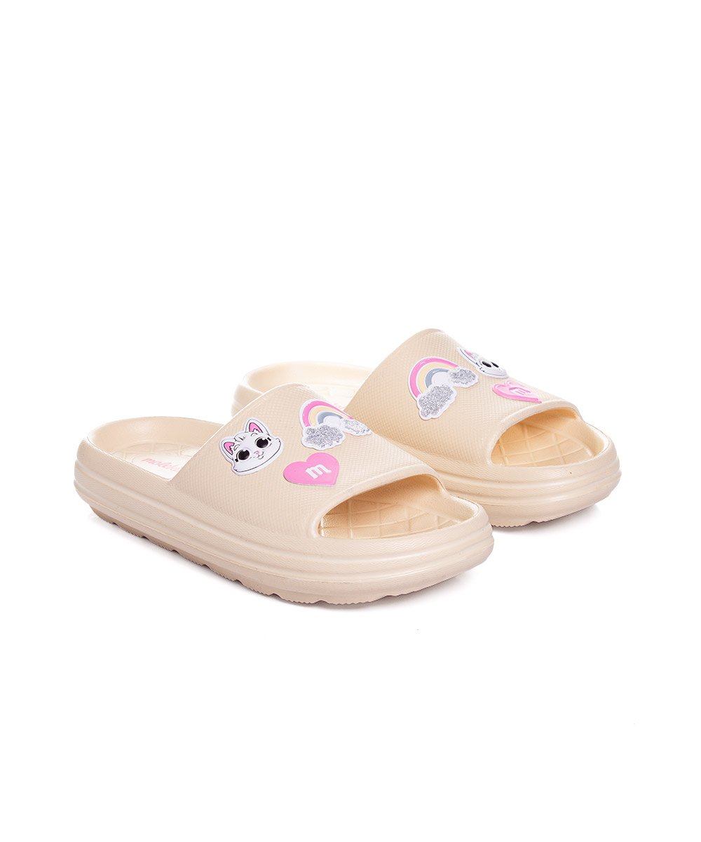 Chinelo Slide Infantil Molekinha Creme Bege 3
