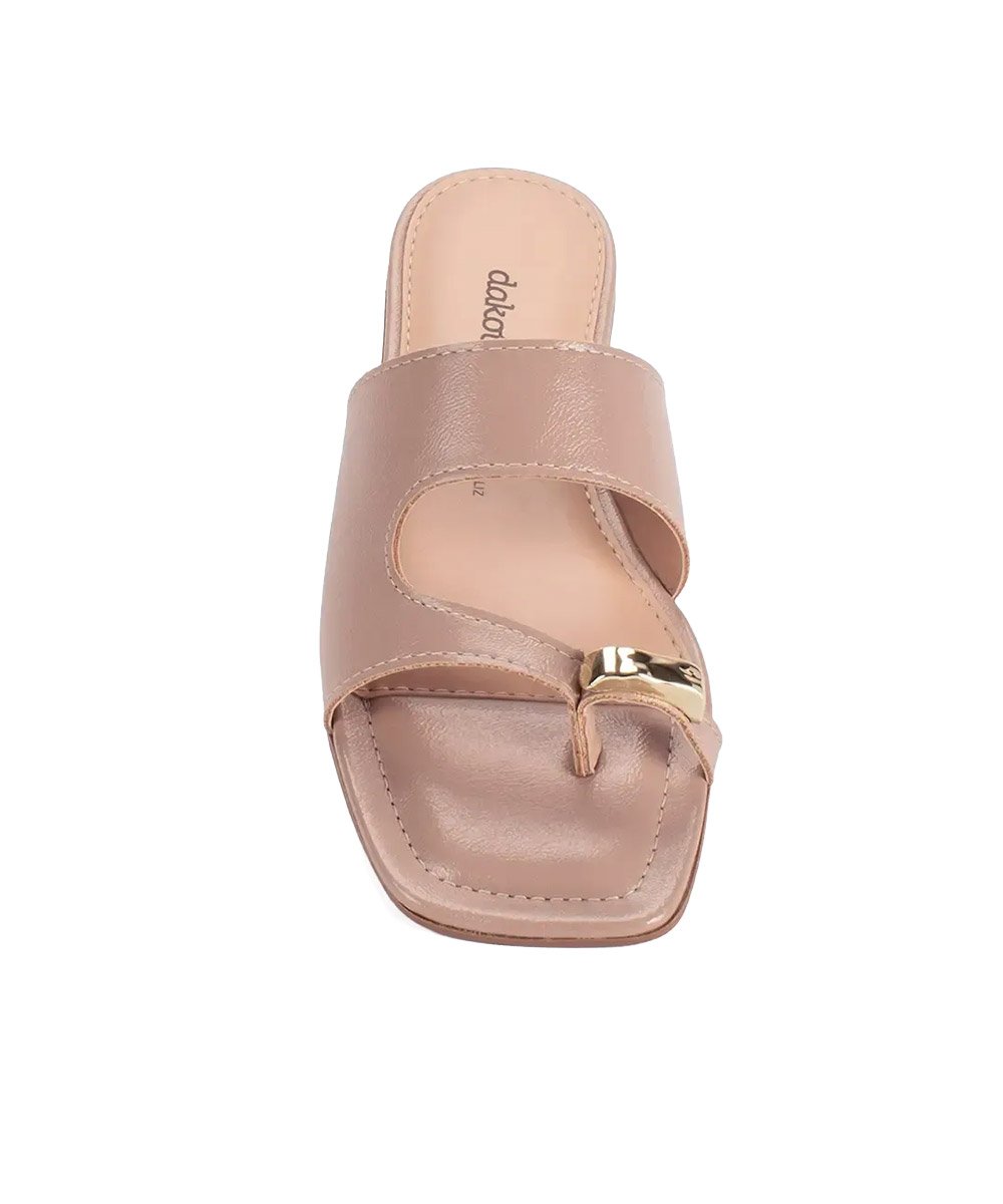 Tamanco Rasteira Dakota Capuccino Bege 6