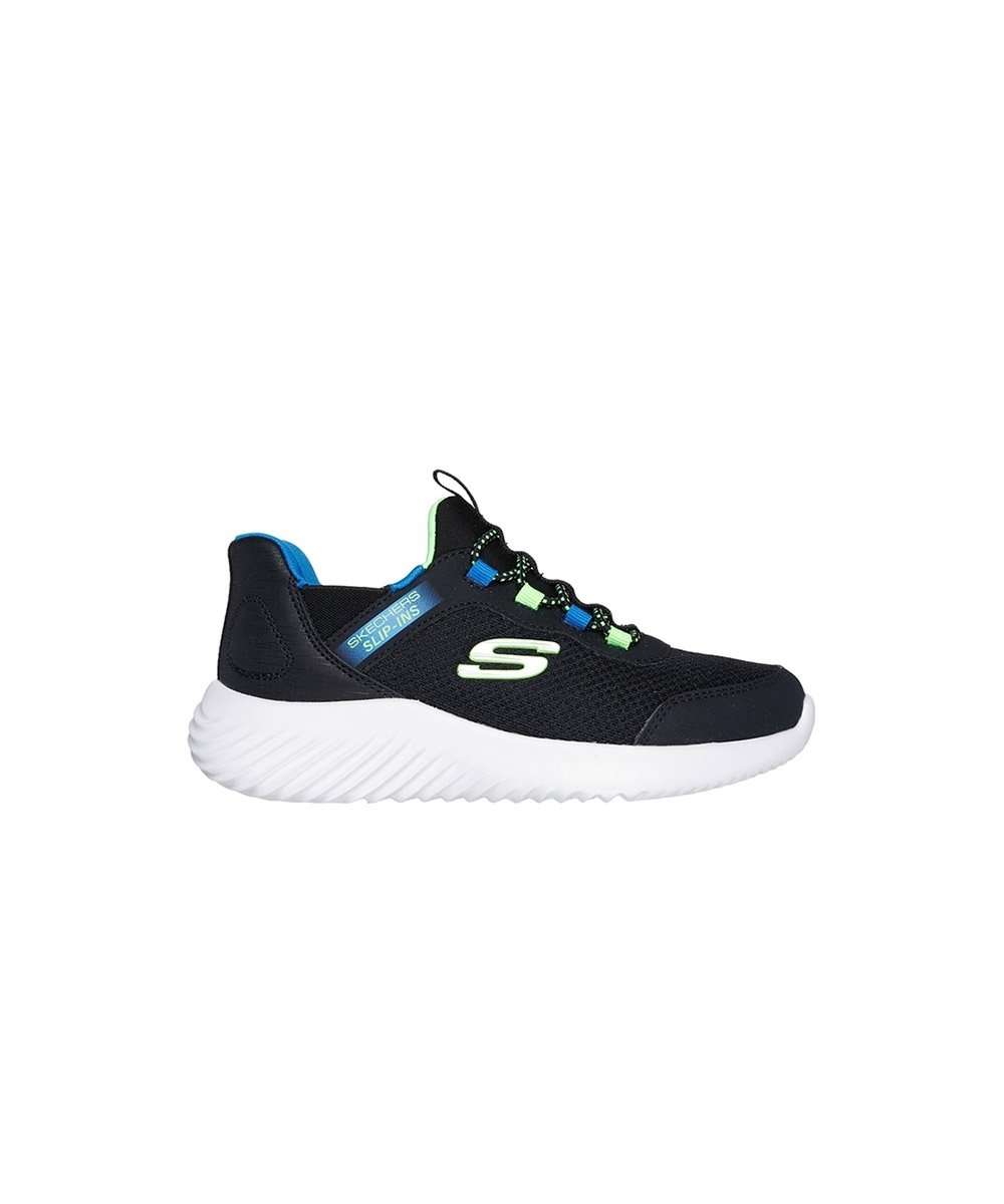 Tênis Infantil Skechers Bounder Slipin Preto/Azul