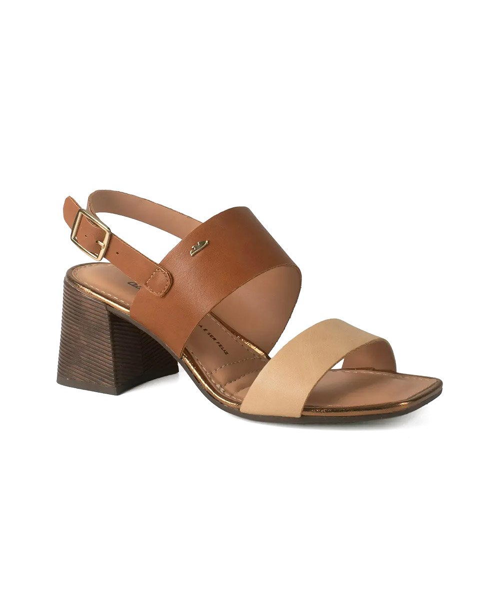 Sandália Dakota Salto Bloco Y9192 Caramelo Marrom 2