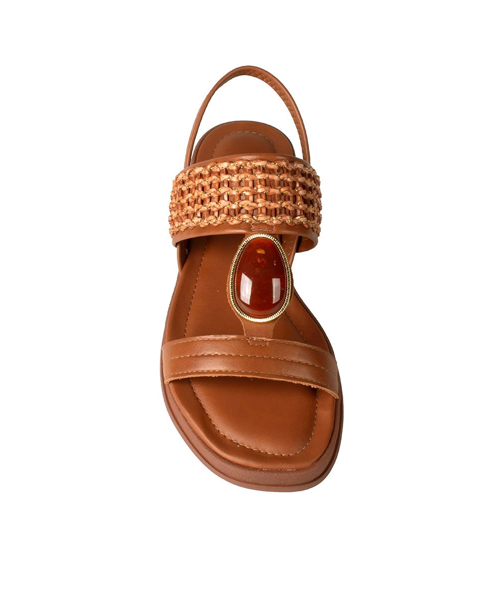 Sandália Dakota Flatform Tira Tramada Caramelo Marrom 3