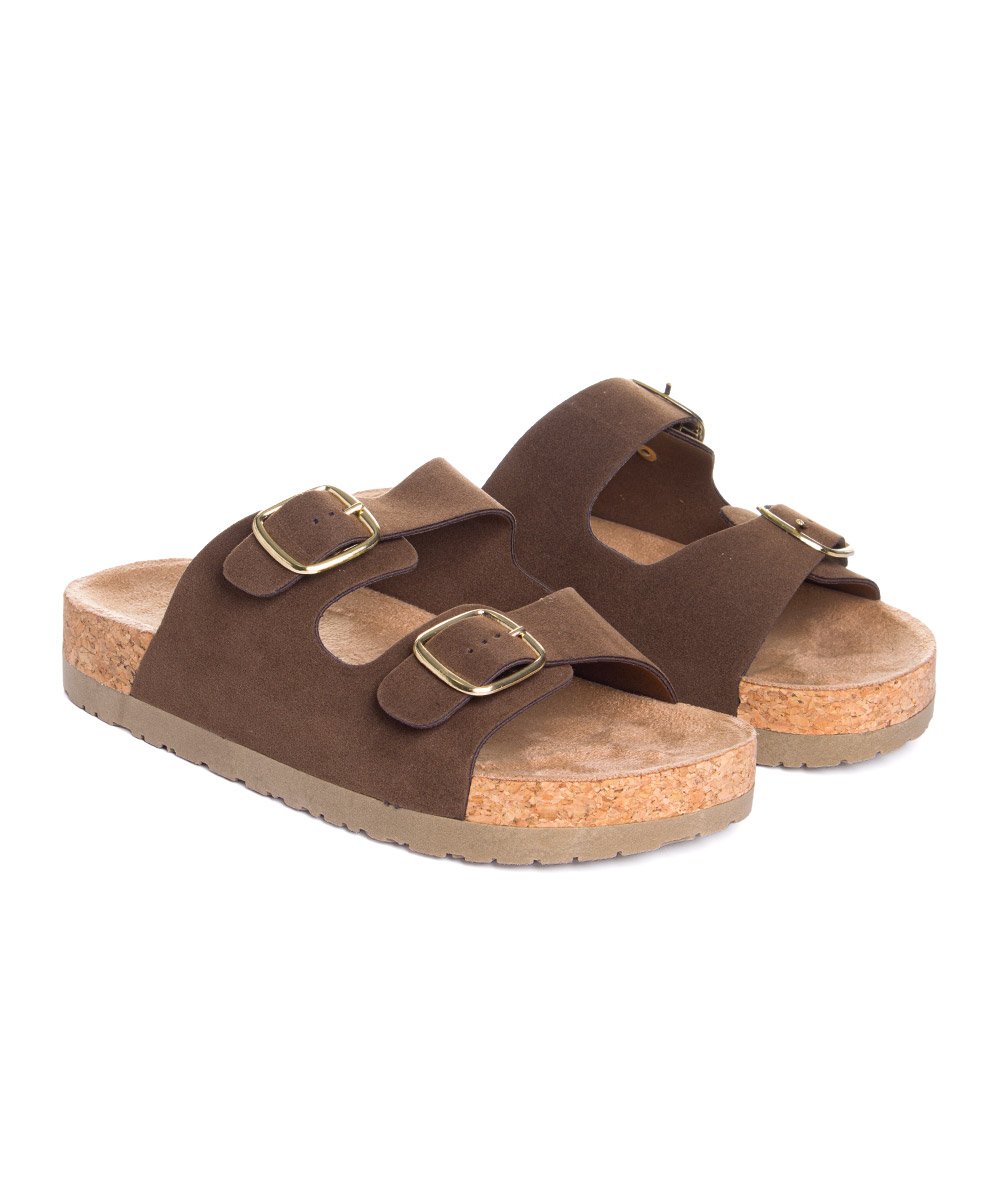 Tamanco Flatform Pixolé Fivelas Café Marrom 3