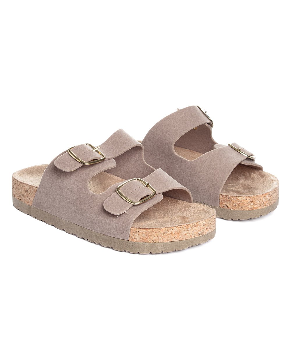 Tamanco Flatform Pixolé Fivelas Taupy Bege 3