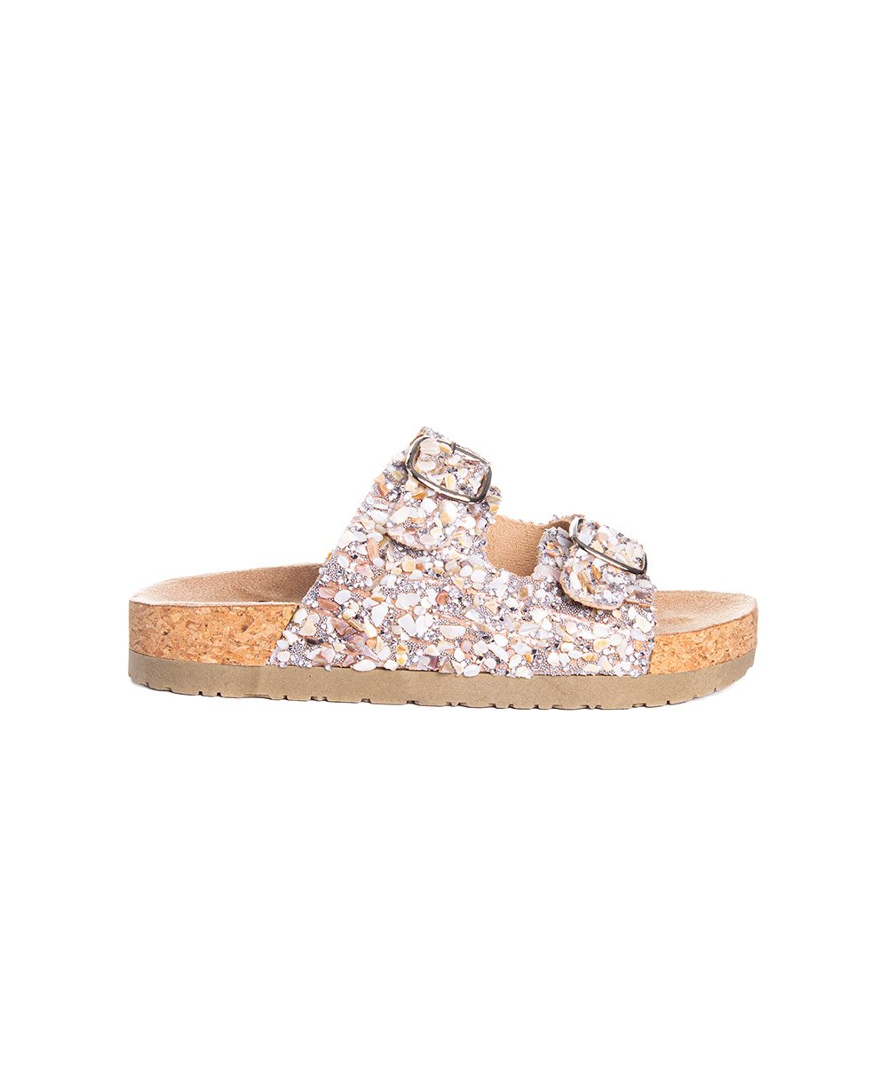 Tamanco Flatform Pixolé Pedriscos Ambar