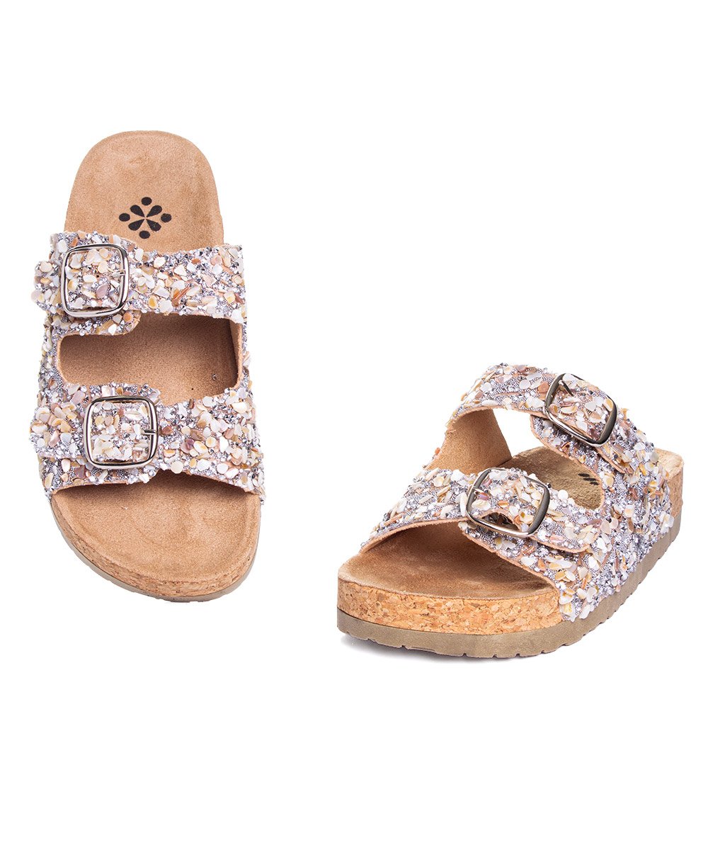 Tamanco Flatform Pixolé Pedriscos Ambar Bege 5