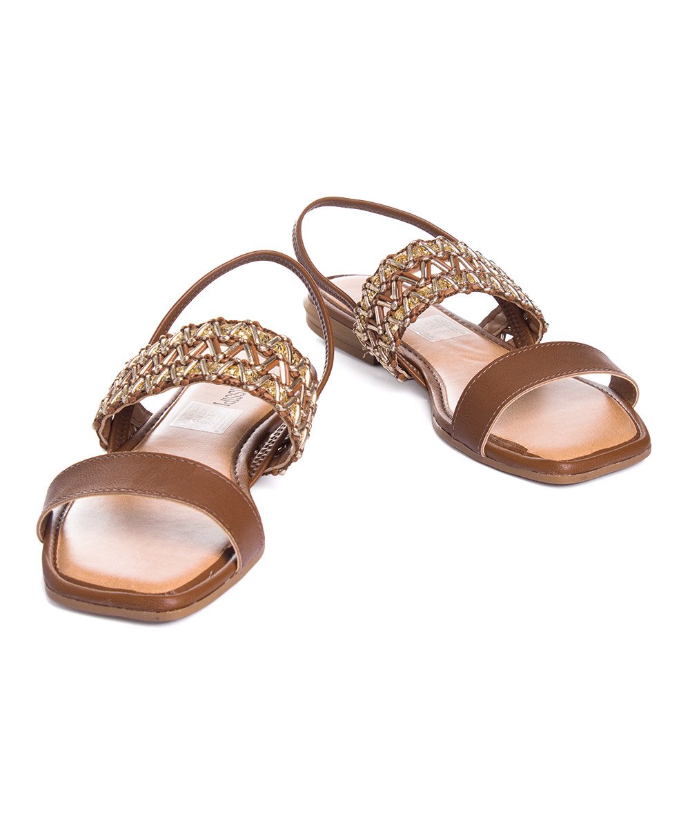 Sandália Feminina Mississipi Salto Baixo Tabaco Marrom 5