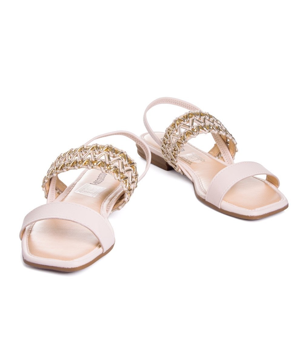 Sandália Feminina Mississipi Salto Baixo Bege Bege 9