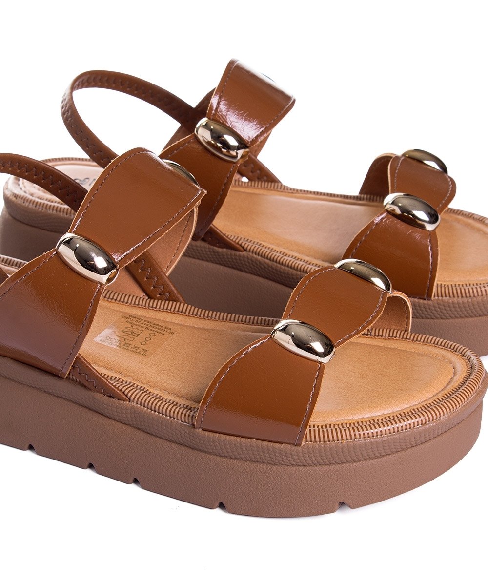 Sandália Feminina Mississipi Flatform Tabaco Marrom 4