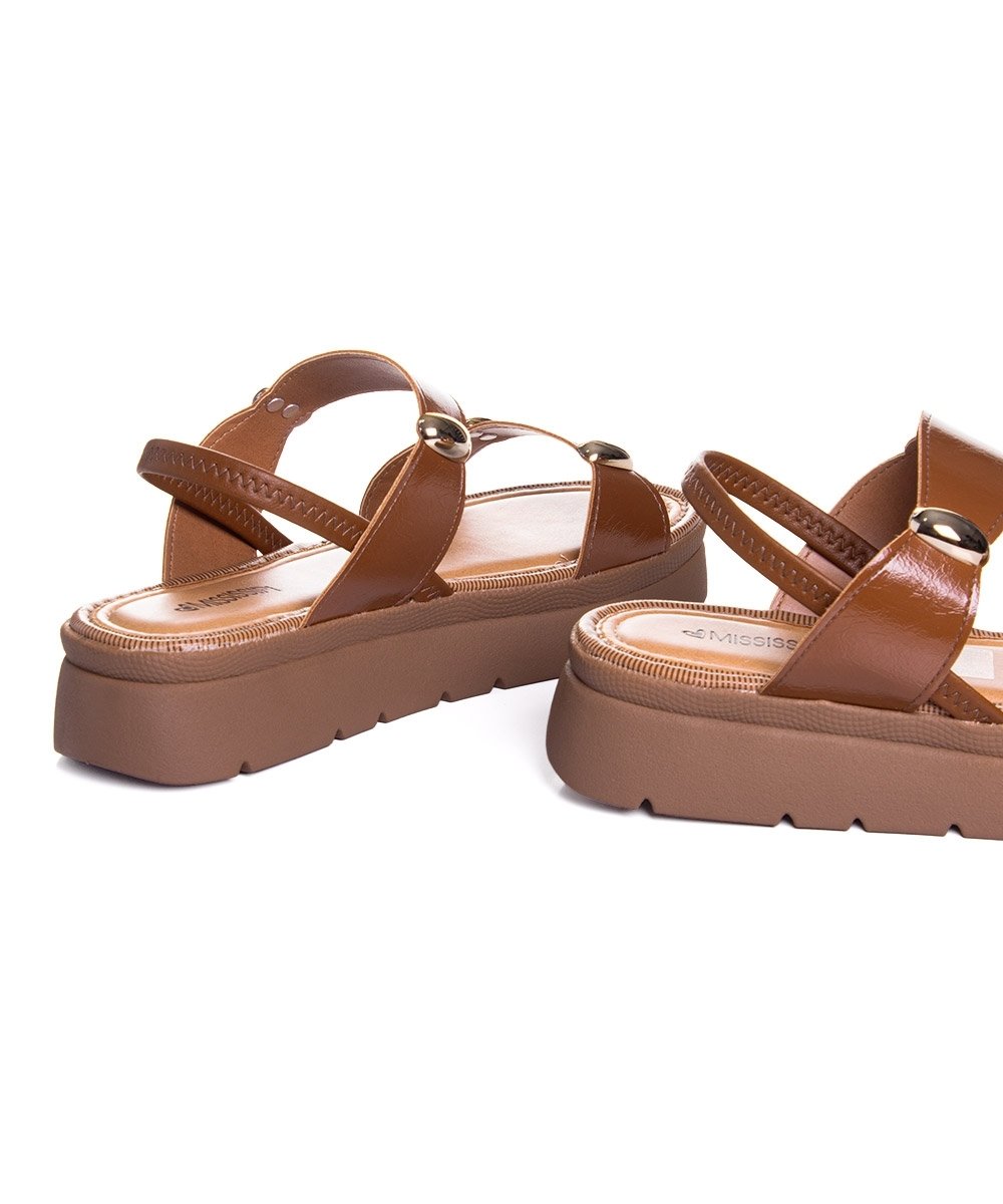 Sandália Feminina Mississipi Flatform Tabaco Marrom 6