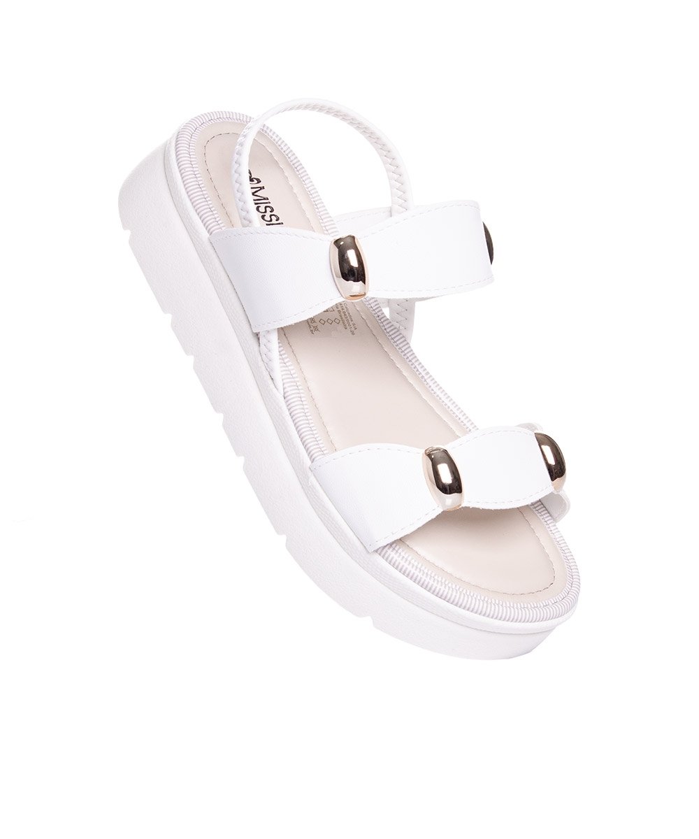 Sandália Feminina Mississipi Flatform Off White Branco 2