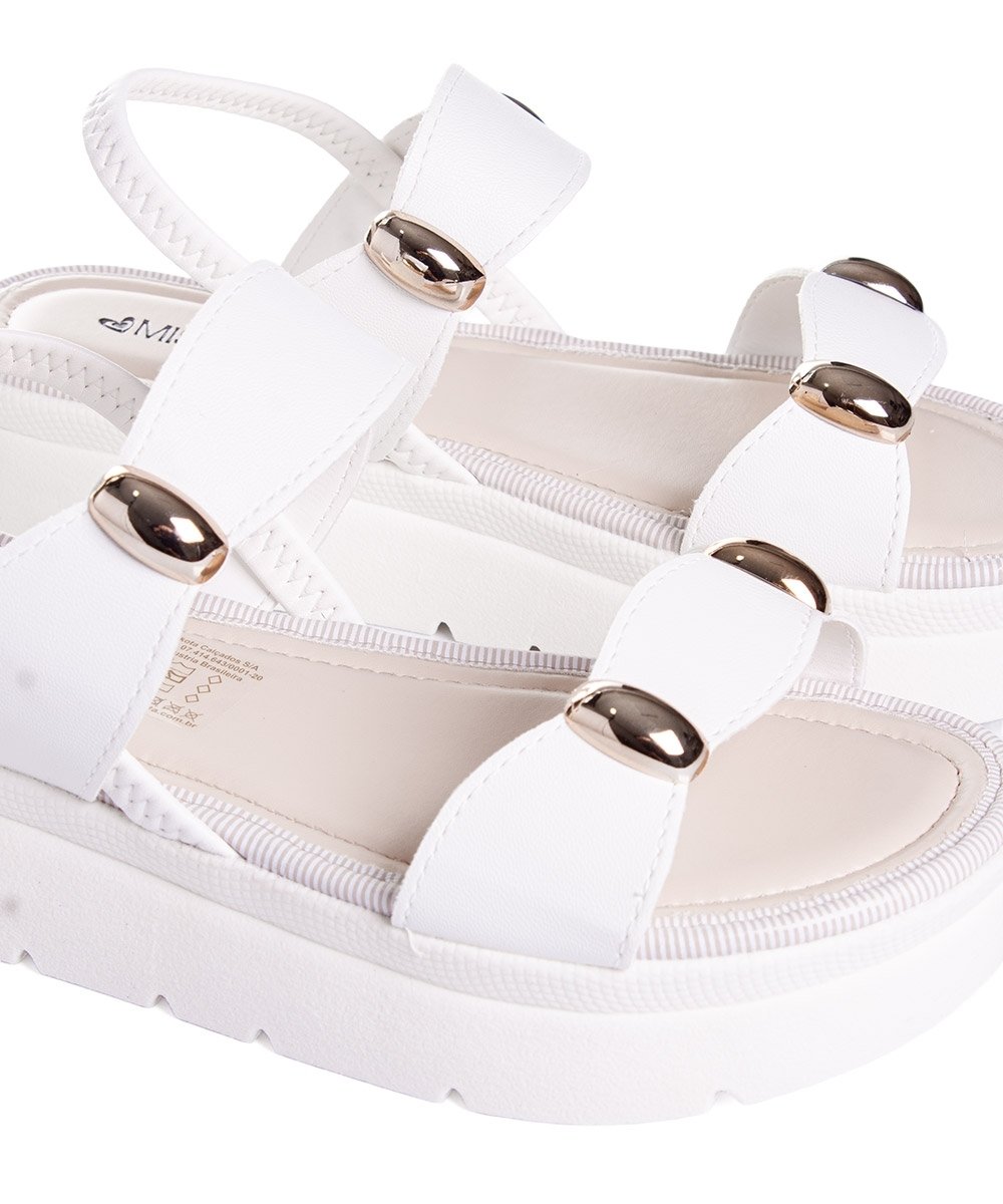 Sandália Feminina Mississipi Flatform Off White Branco 4
