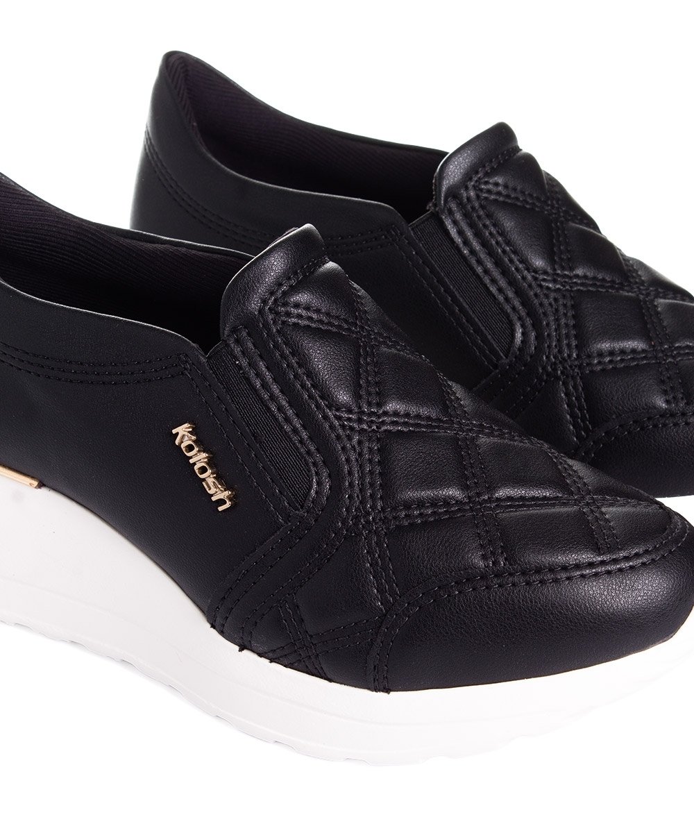 Tênis Kolosh Upper Slip On Preto Preto 4