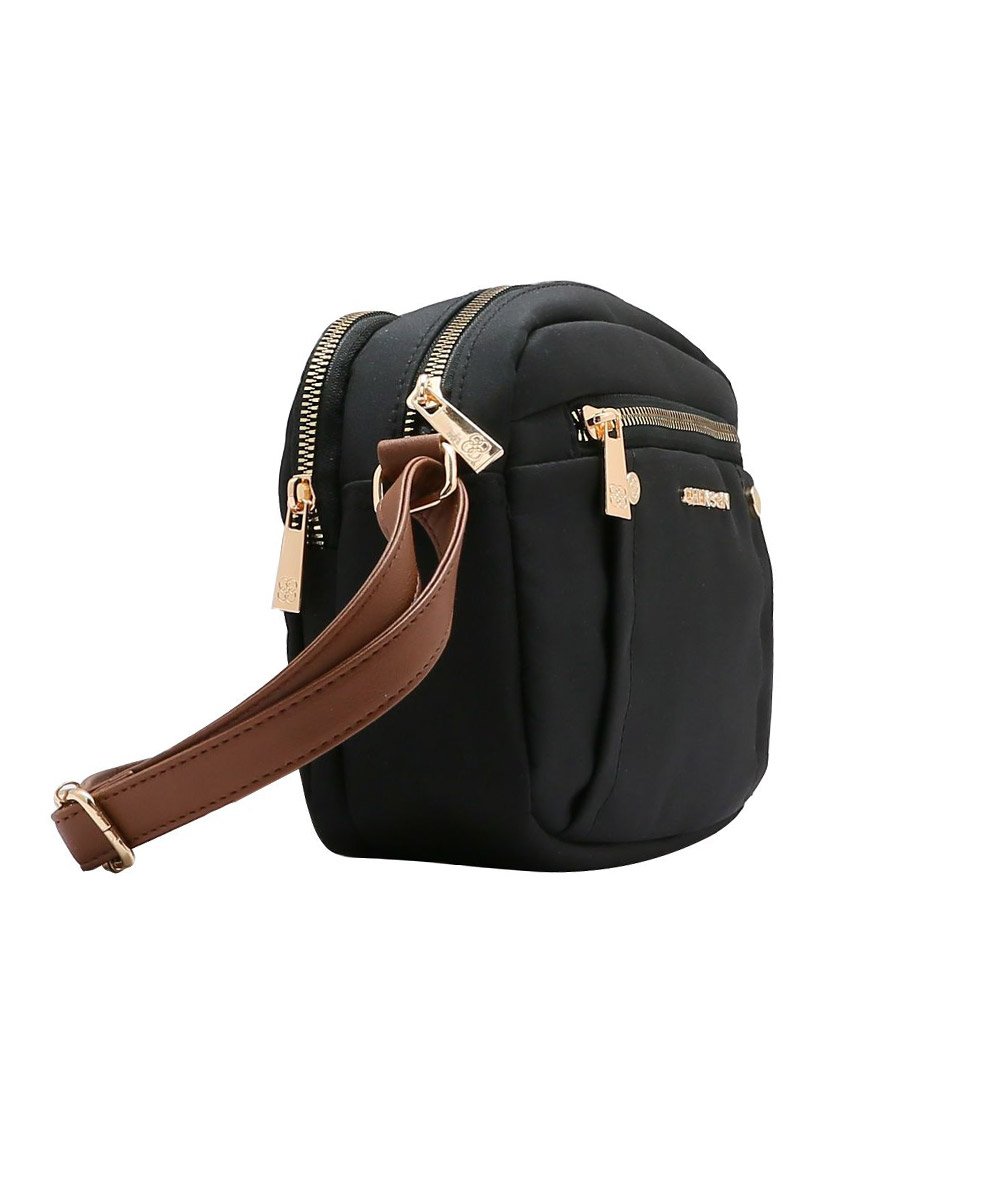 Bolsa Feminina Transversal Chenson Microfiber Preto Preto 3