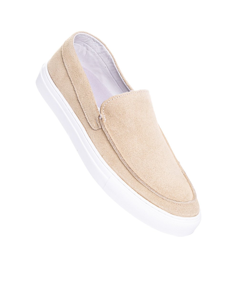 Mocassim Masculino Pixolé Casual Couro Areia Bege 2