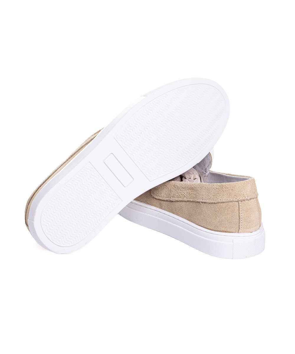 Mocassim Masculino Pixolé Casual Couro Areia Bege 5