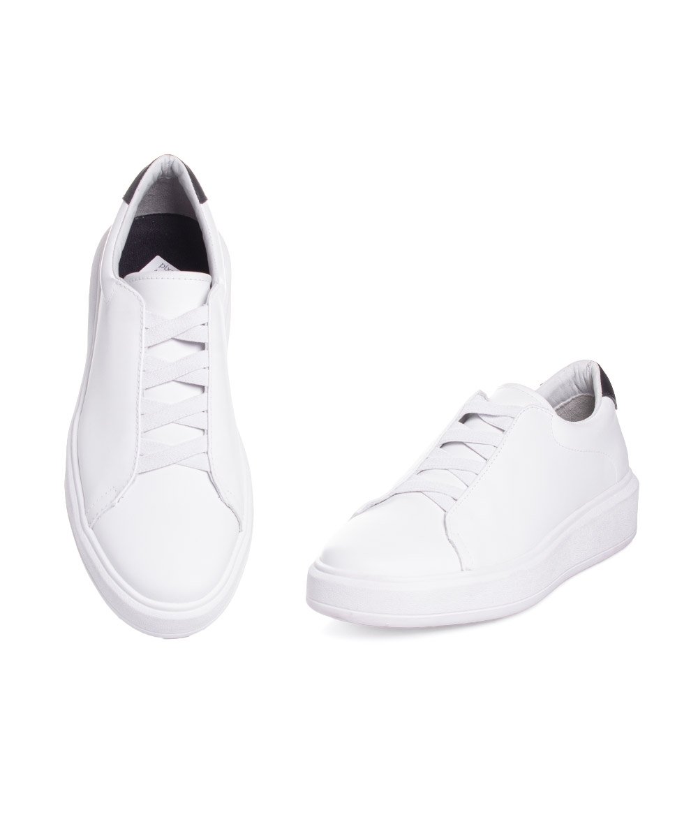 Tênis Masculino Pixolé Casual Couro Branco Branco 4